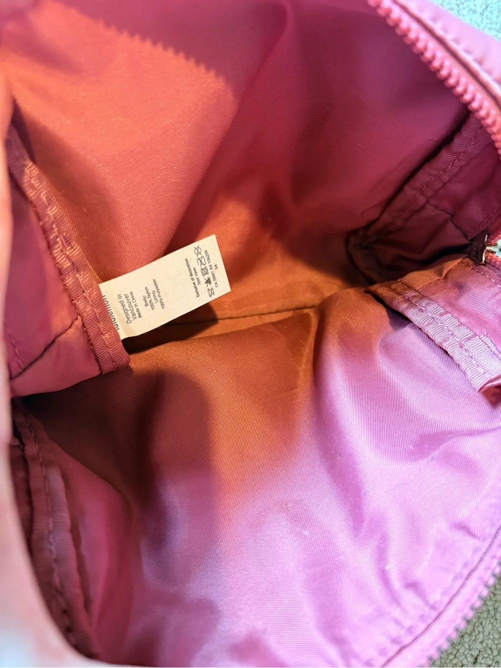 lululemon athletica Pink Cosmetic Pouch with Gold Logo